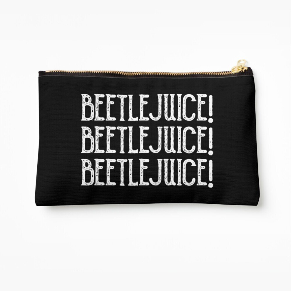 Whibos Makeup Bag Beetlejuice! Beetljuice! Beetlejuice! Cosmetic Organizer Tyvek Paper Bags Zipper Pouch