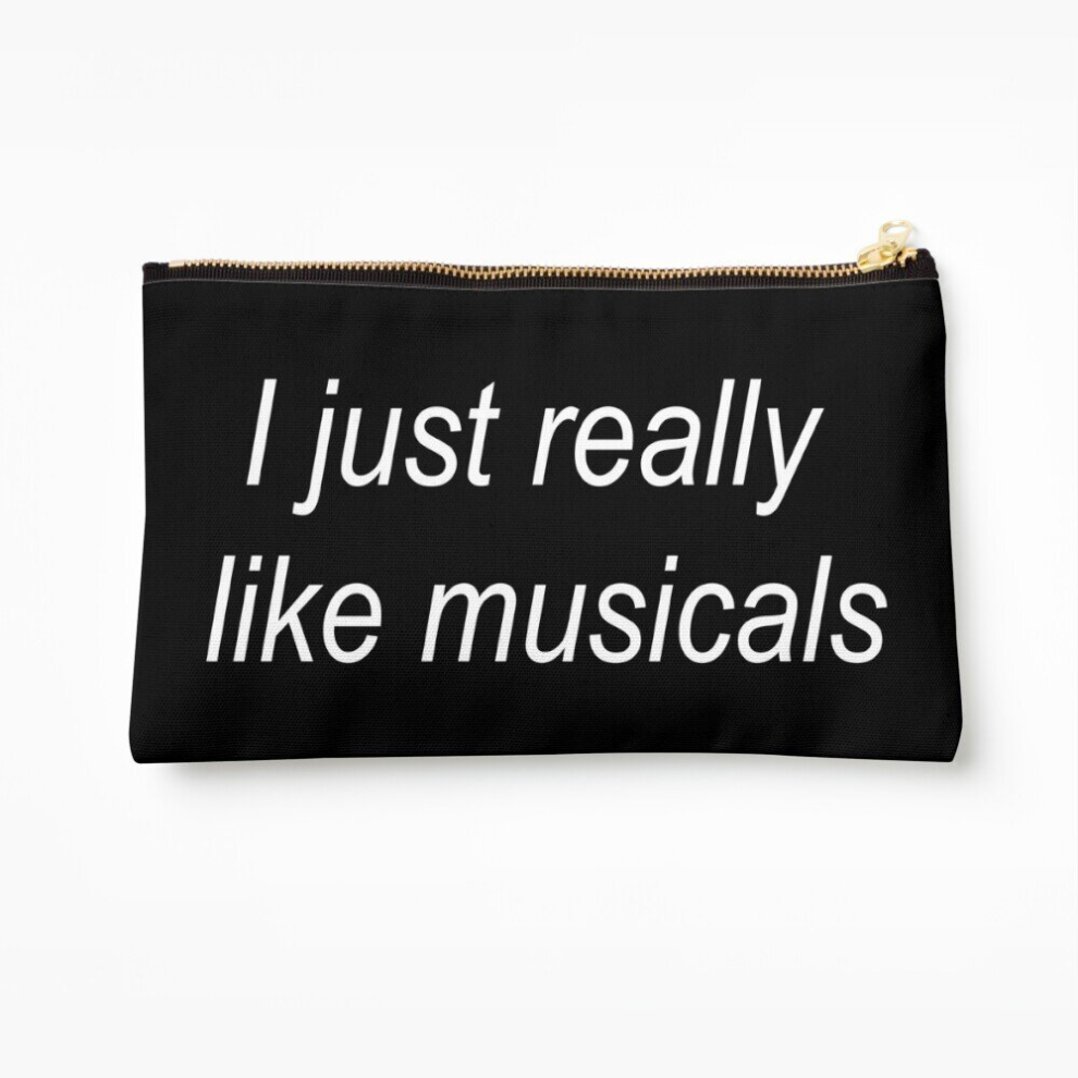 Whibos Makeup Bag I Just Really Like Musicals Cosmetic Organizer Tyvek Paper Bags Zipper Pouch