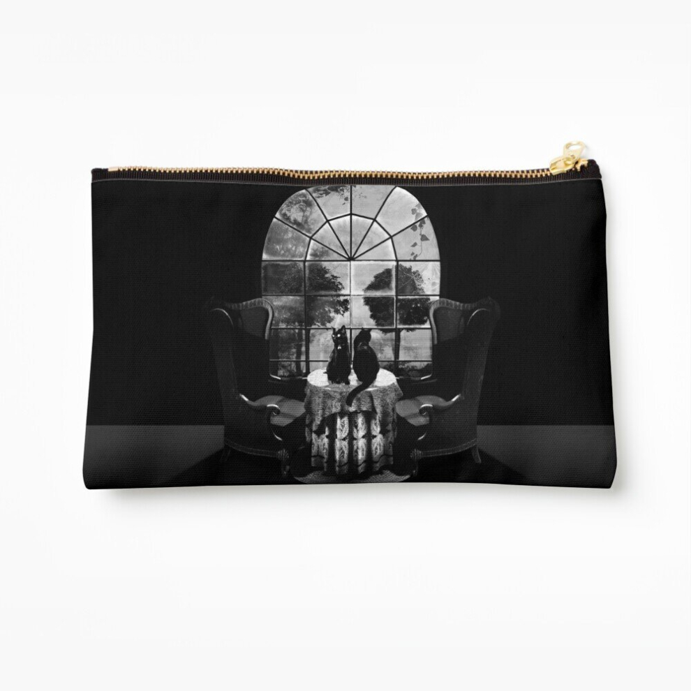Whibos Makeup Bag Room Skull Cosmetic Organizer Tyvek Paper Bags Zipper Pouch