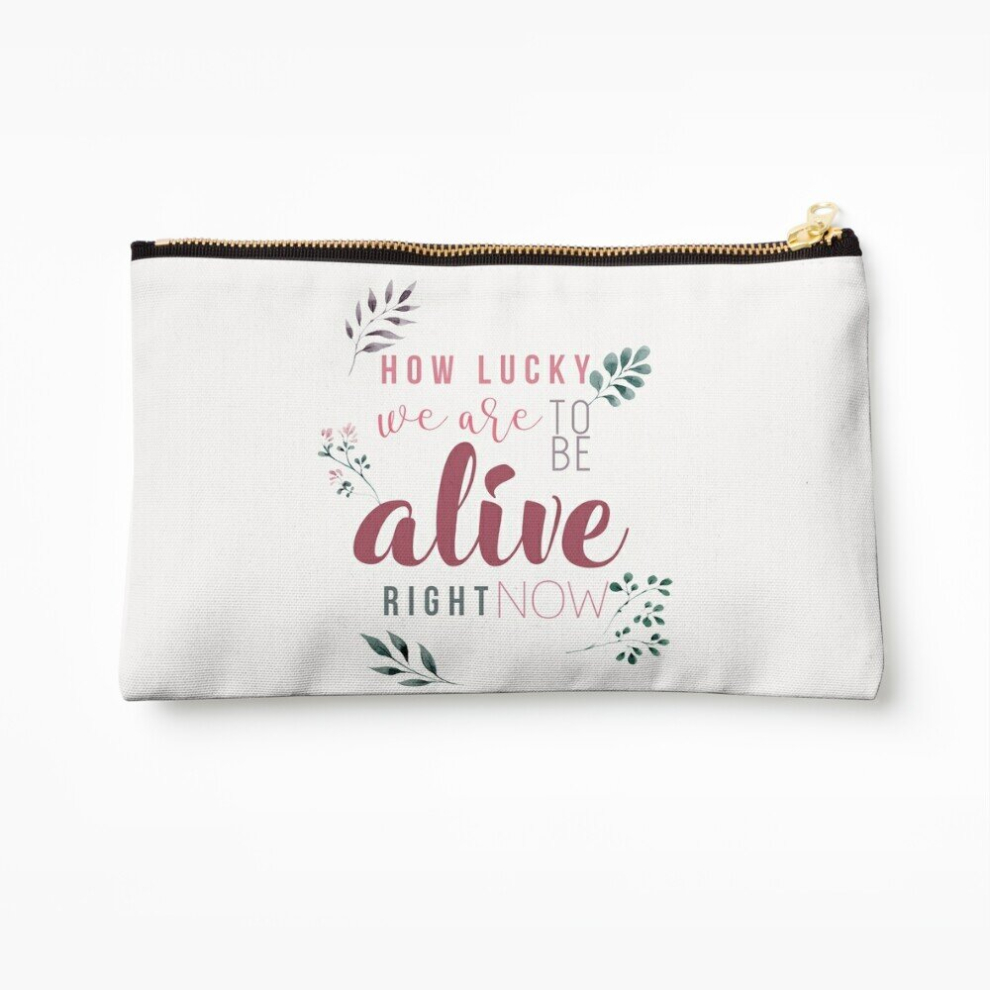 Whibos Makeup Bag How Lucky We Are! Cosmetic Organizer Tyvek Paper Bags Zipper Pouch