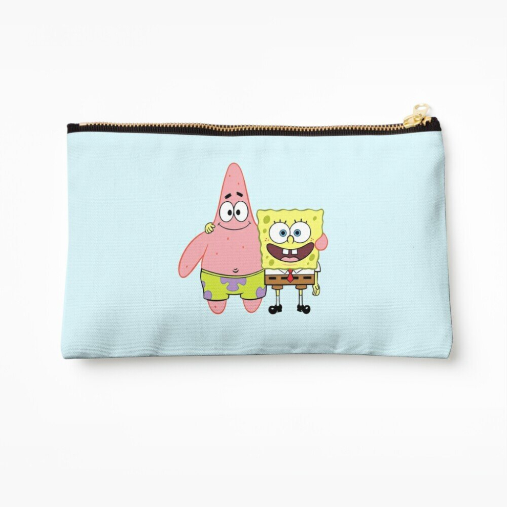Whibos Makeup Bag Spongebob And Patrick Cosmetic Organizer Tyvek Paper Bags Zipper Pouch