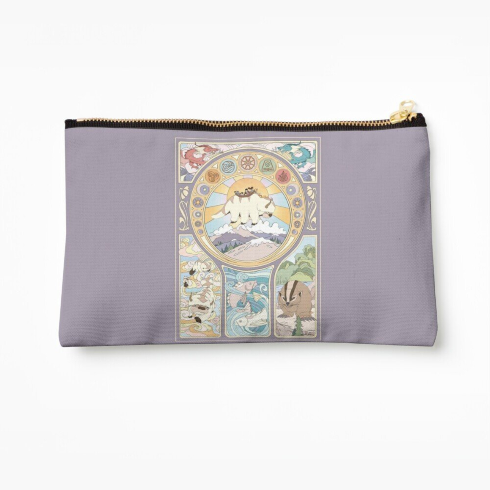 Whibos Makeup Bag Team Avatar And Original Benders, Art Nouveau Cosmetic Organizer Tyvek Paper Bags Zipper Pouch