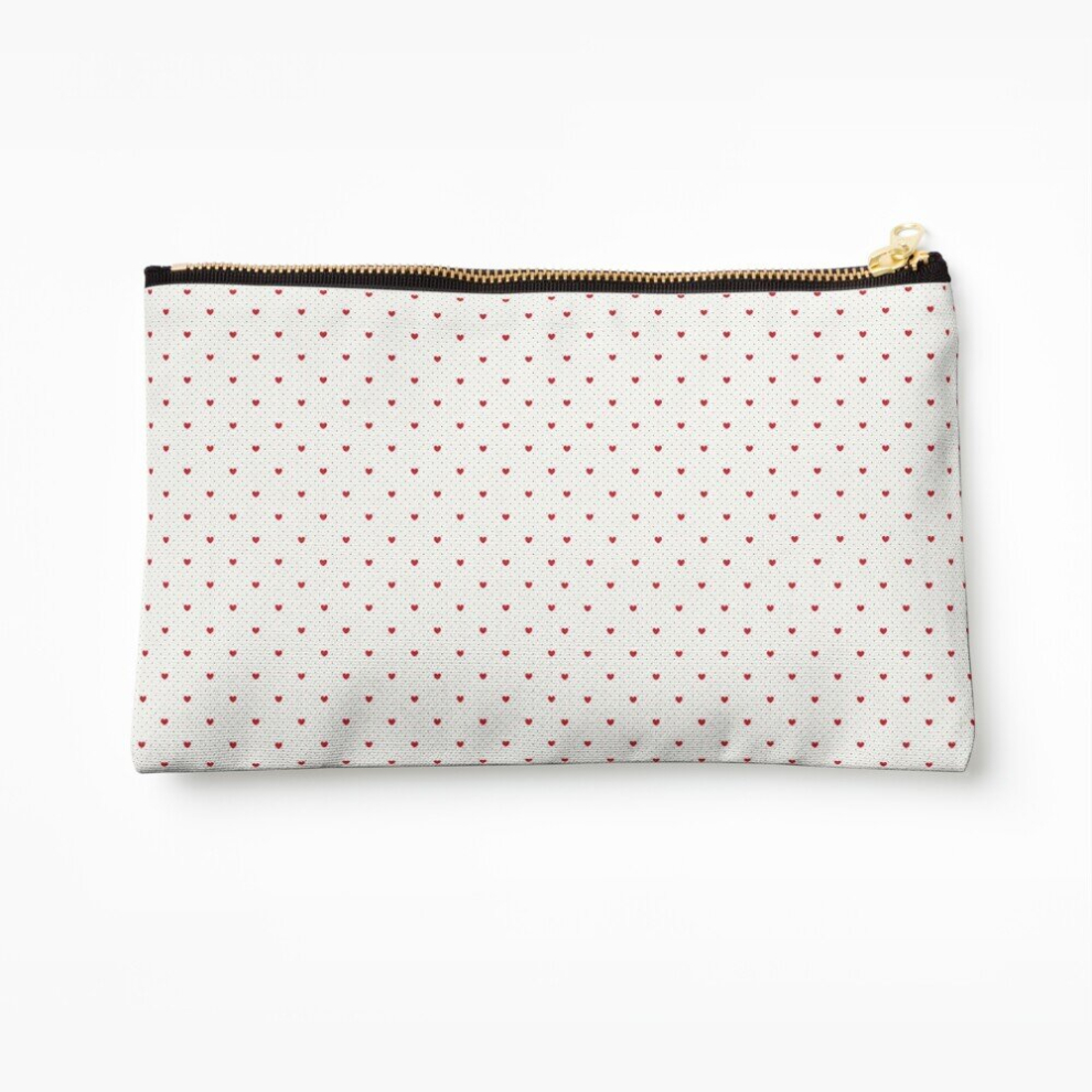 Whibos Makeup Bag Coquette Hearts Cosmetic Organizer Tyvek Paper Bags Zipper Pouch