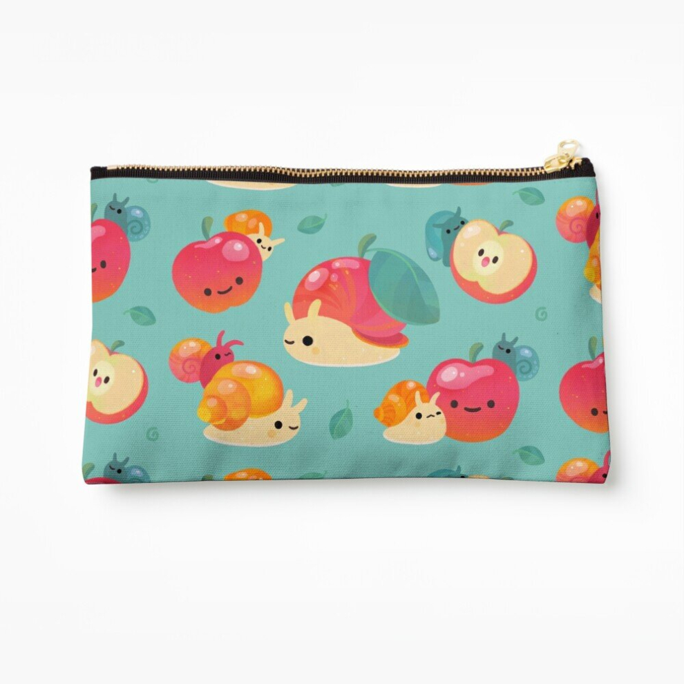 Whibos Makeup Bag Apple Snail Cosmetic Organizer Tyvek Paper Bags Zipper Pouch
