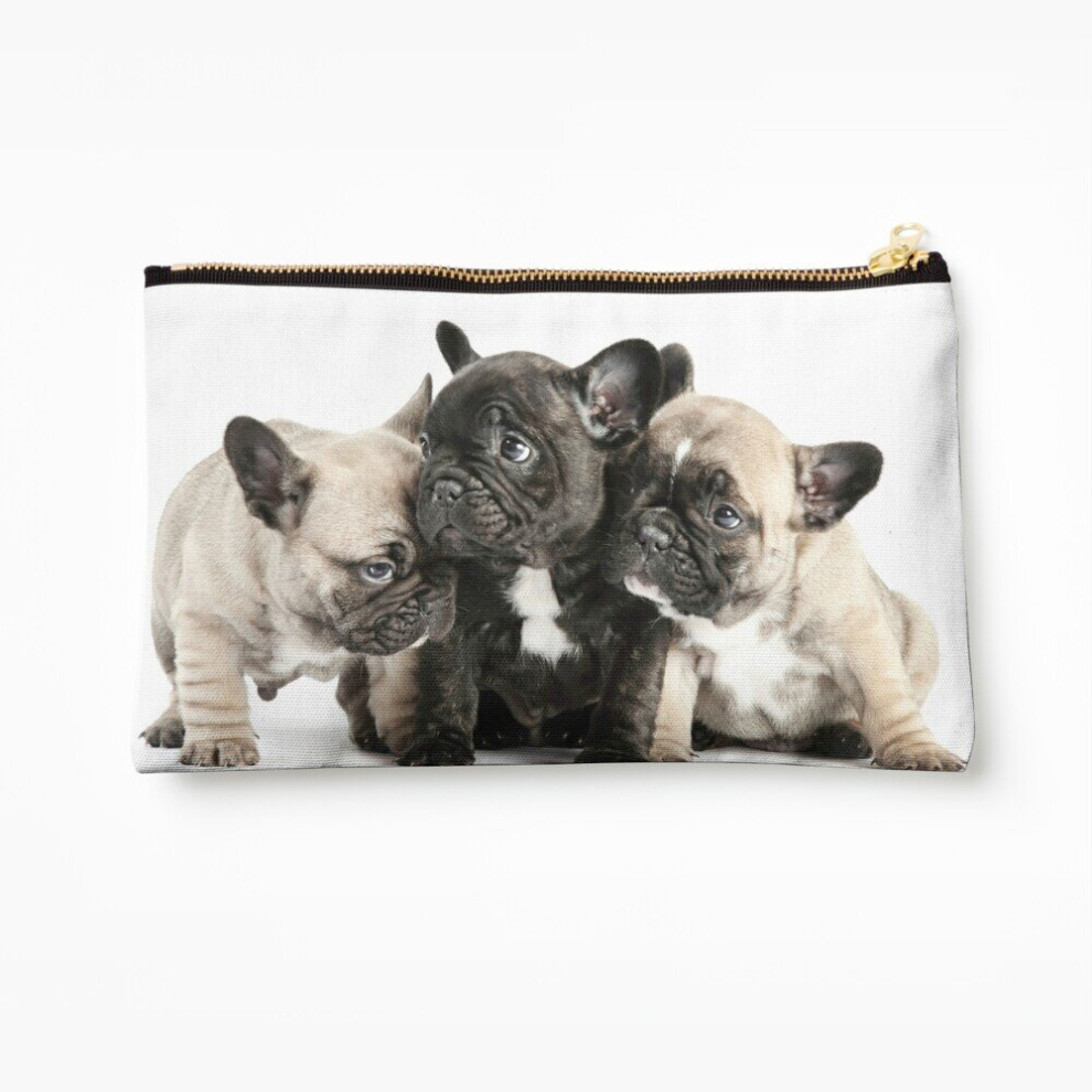 Whibos Makeup Bag Frenchie Pals Cosmetic Organizer Tyvek Paper Bags Zipper Pouch