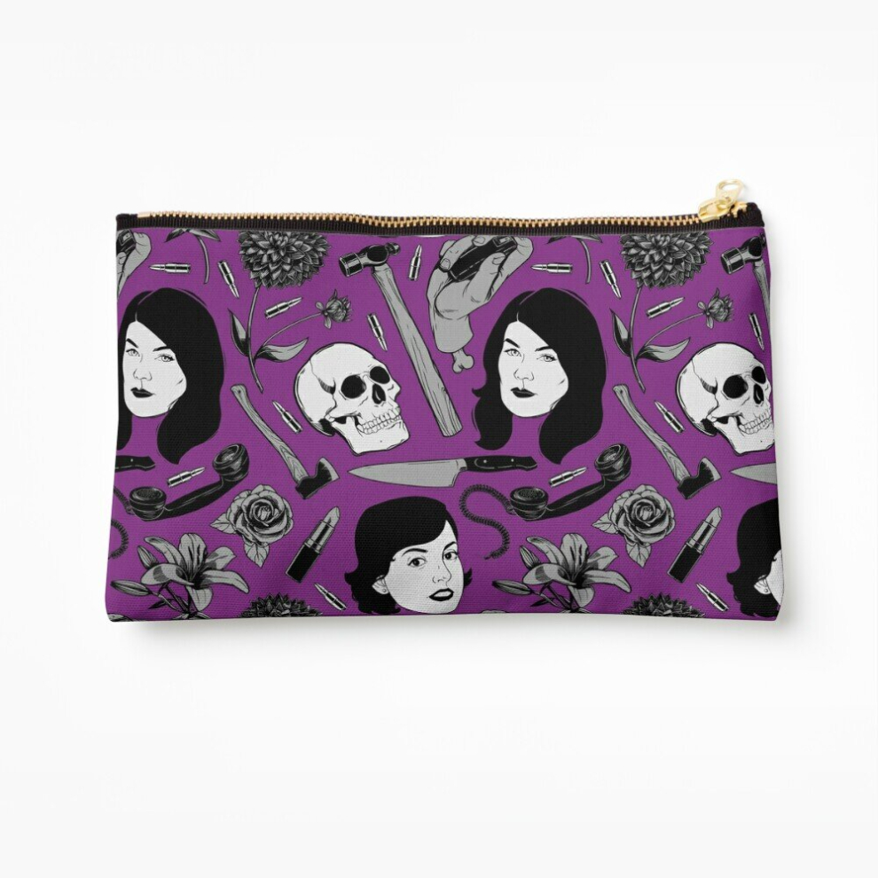 Whibos Makeup Bag Special Request True Crime Color Pattern Cosmetic Organizer Tyvek Paper Bags Zipper Pouch