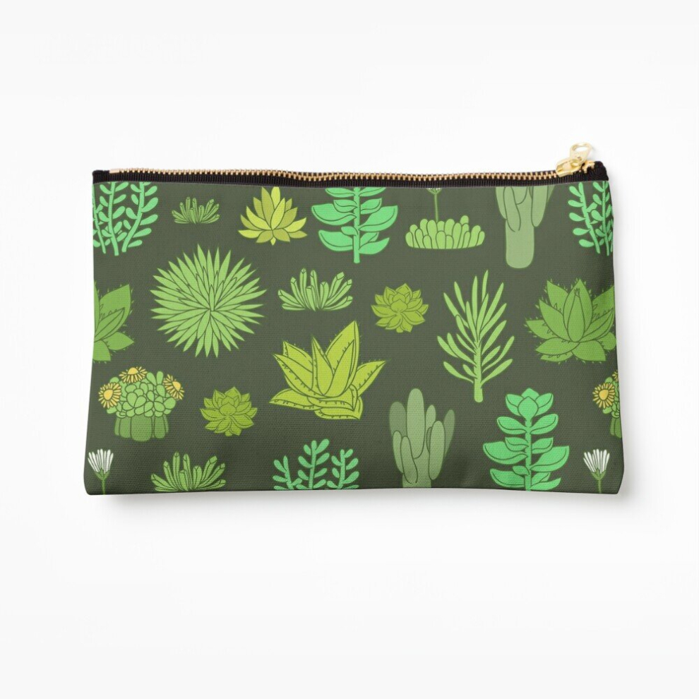 Whibos Makeup Bag Succulents And Cactus. For Cacti Plant Lover Cosmetic Organizer Tyvek Paper Bags Zipper Pouch