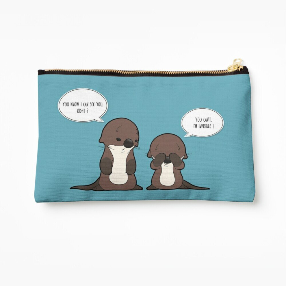Whibos Makeup Bag Invisible Otter Cosmetic Organizer Tyvek Paper Bags Zipper Pouch