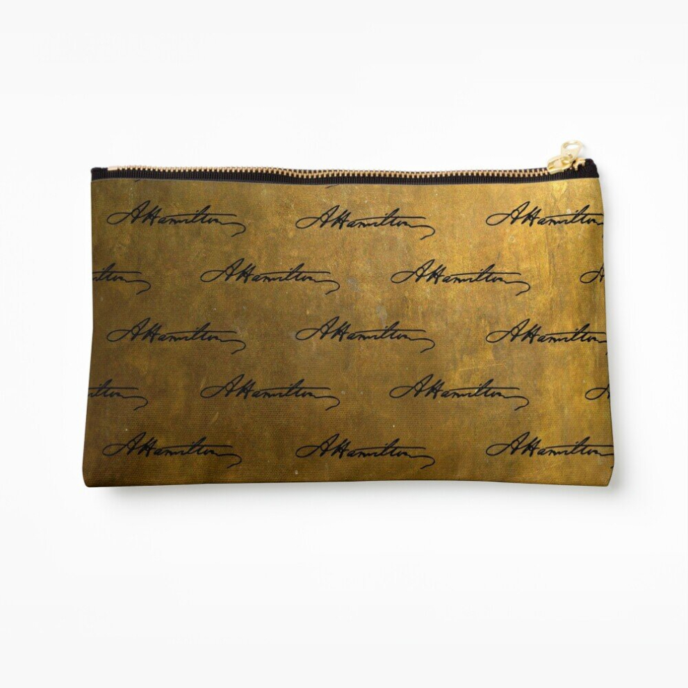 Whibos Makeup Bag Hamilton Repeating Pattern Cosmetic Organizer Tyvek Paper Bags Zipper Pouch
