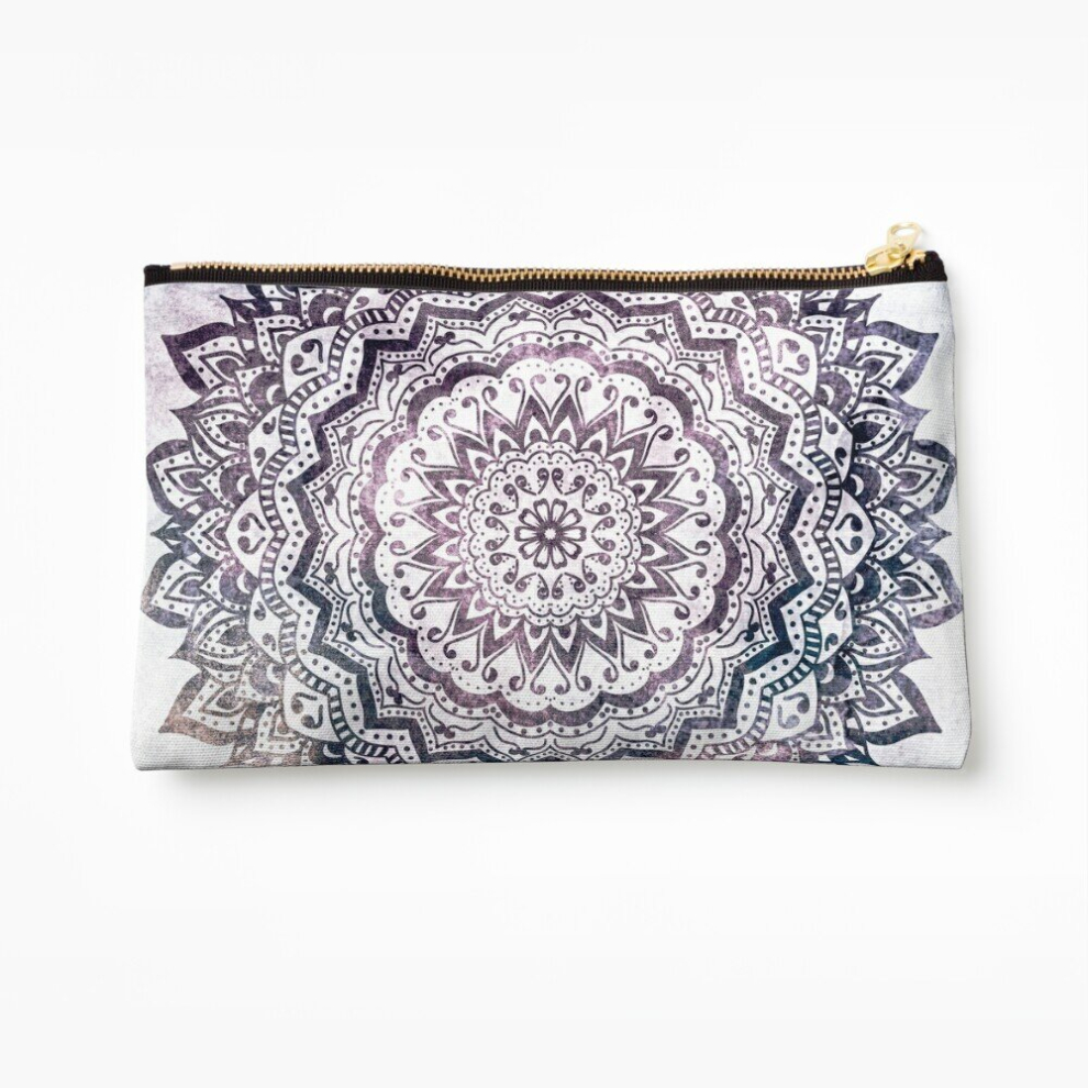 Whibos Makeup Bag Jewel Mandala Cosmetic Organizer Tyvek Paper Bags Zipper Pouch