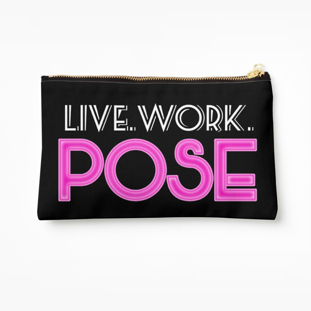 Whibos Makeup Bag Live. Work. Pose. Cosmetic Organizer Tyvek Paper Bags Zipper Pouch