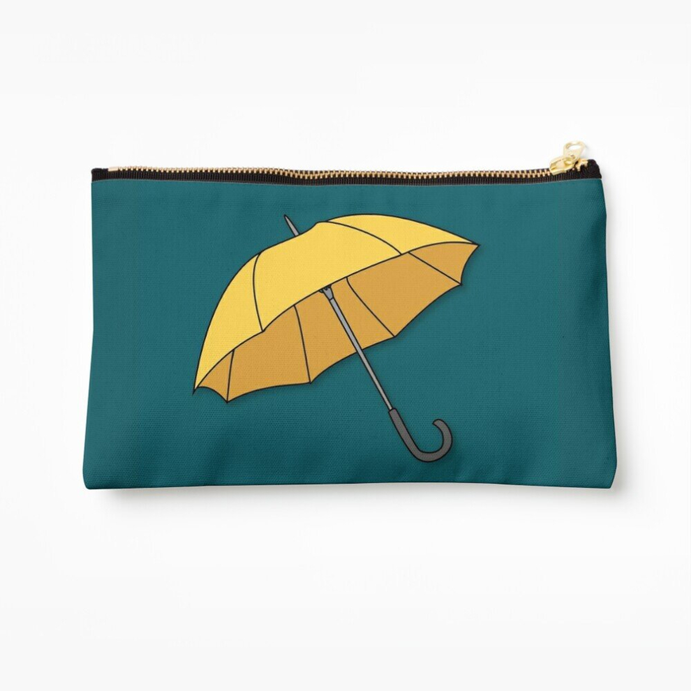 Whibos Yellow Makeup Bag Umbrella Cosmetic Organizer Tyvek Paper Bags Zipper Pouch