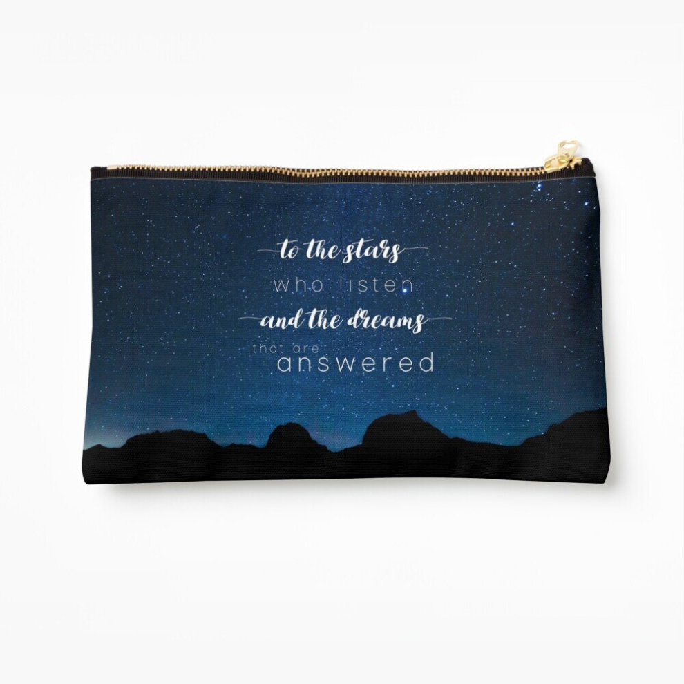 Whibos Makeup Bag To The Stars Who Listen And The Dreams That Are Answered - A Court Of Mist And Fury Cosmetic Organizer Tyvek Paper Bags Zipper Pouch