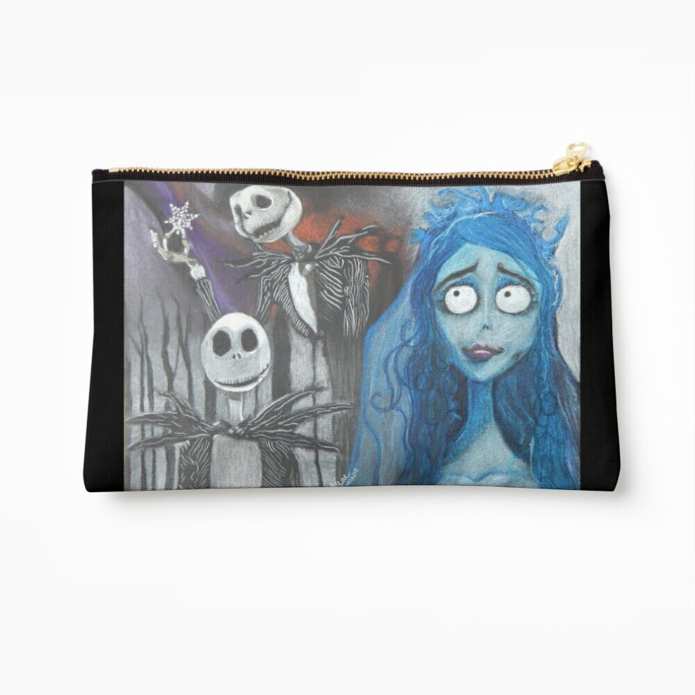 Whibos Makeup Bag Tim Burton Characters Cosmetic Organizer Tyvek Paper Bags Zipper Pouch