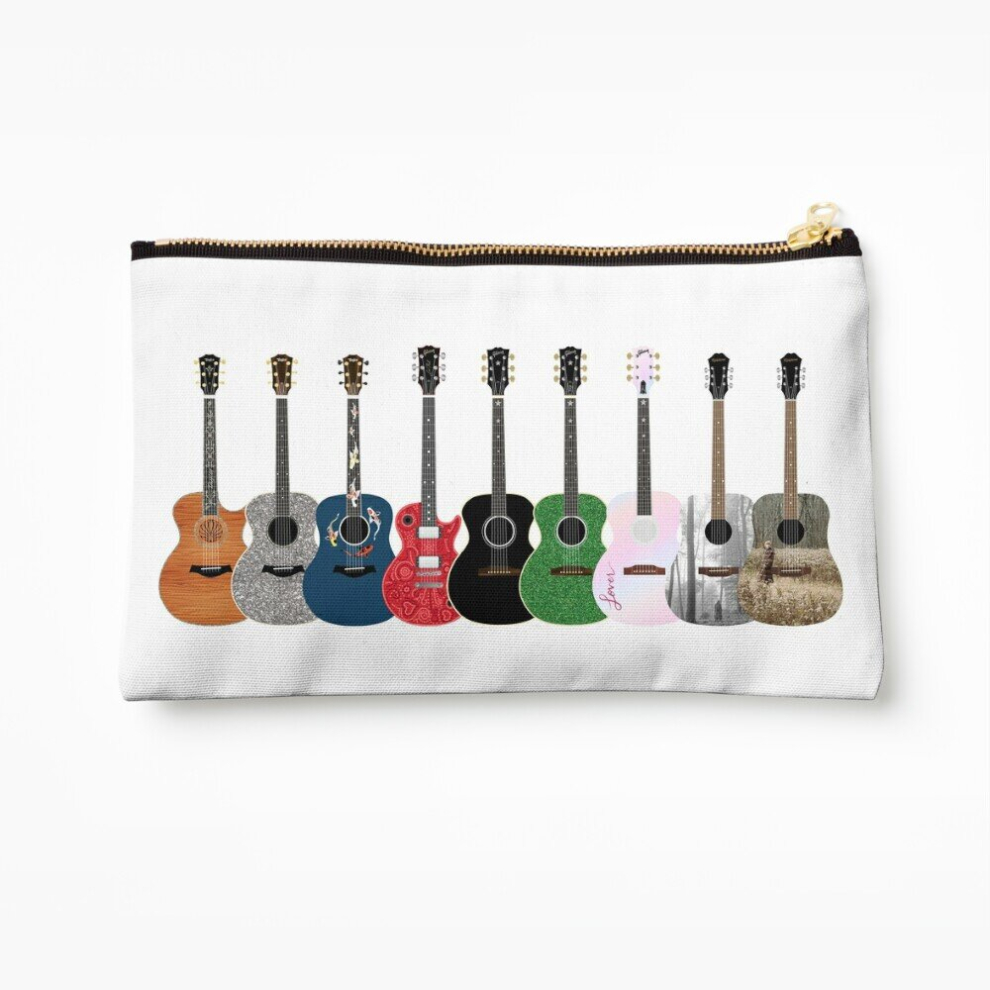 Whibos Makeup Bag Taylor Eras, Swift Guitars, Swift Eras, Swift Evermore, Swift Folklore, Swift Fearless Cosmetic Organizer Tyvek Paper Bags Zipper Pouch