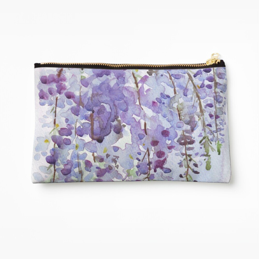Whibos Makeup Bag The Wisteria's Scent Cosmetic Organizer Tyvek Paper Bags Zipper Pouch