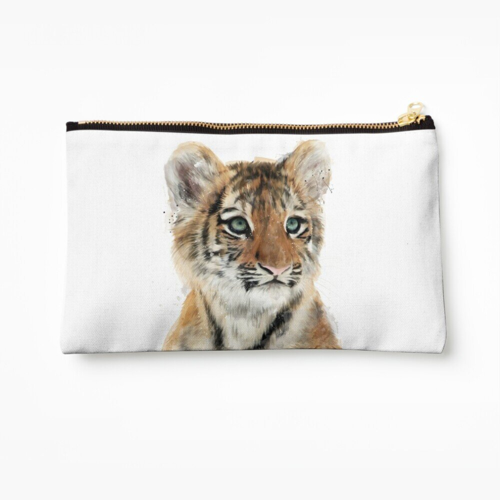 Whibos Makeup Bag Little Tiger Cosmetic Organizer Tyvek Paper Bags Zipper Pouch
