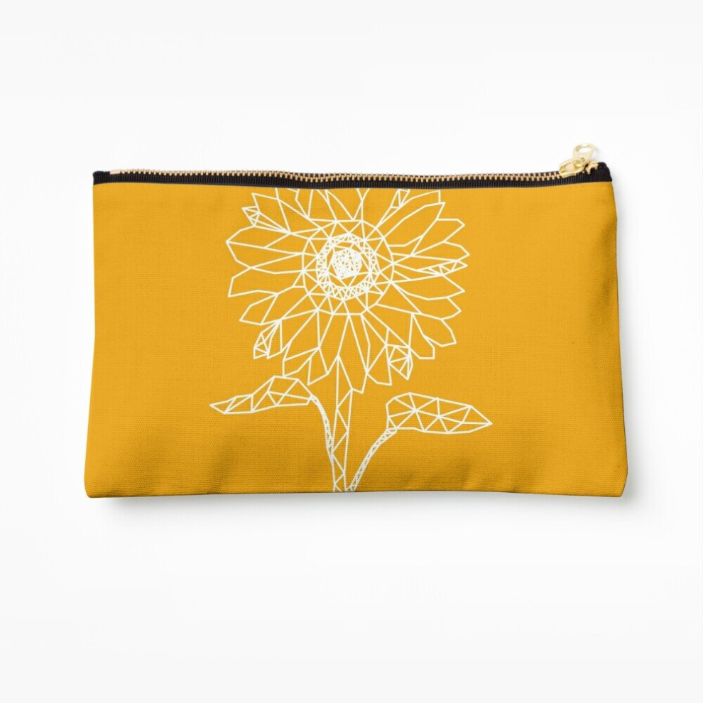 Whibos Makeup Bag Sunflower Cosmetic Organizer Tyvek Paper Bags Zipper Pouch