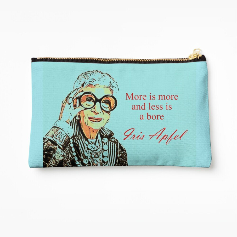 Whibos Makeup Bag Iris Apfel, More Is More And Less Is A Bore Cosmetic Organizer Tyvek Paper Bags Zipper Pouch