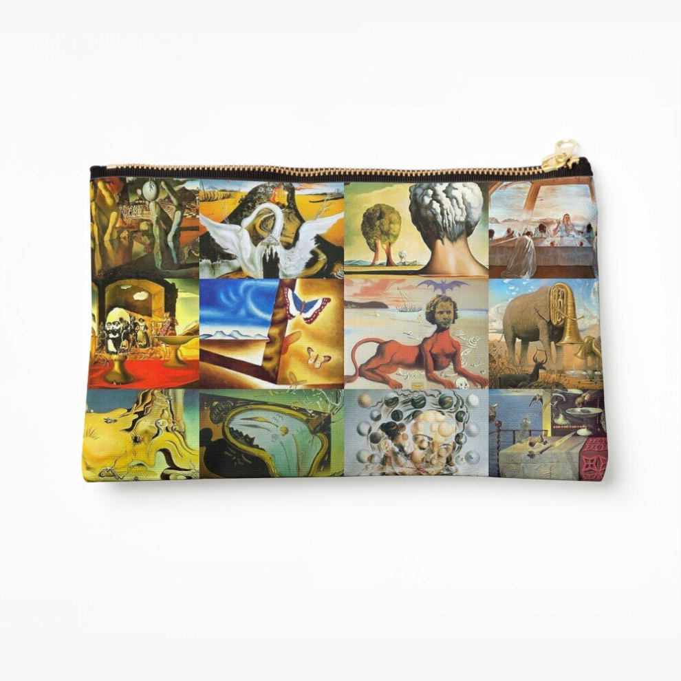 Whibos Makeup Bag Salvador Dali Cosmetic Organizer Tyvek Paper Bags Zipper Pouch
