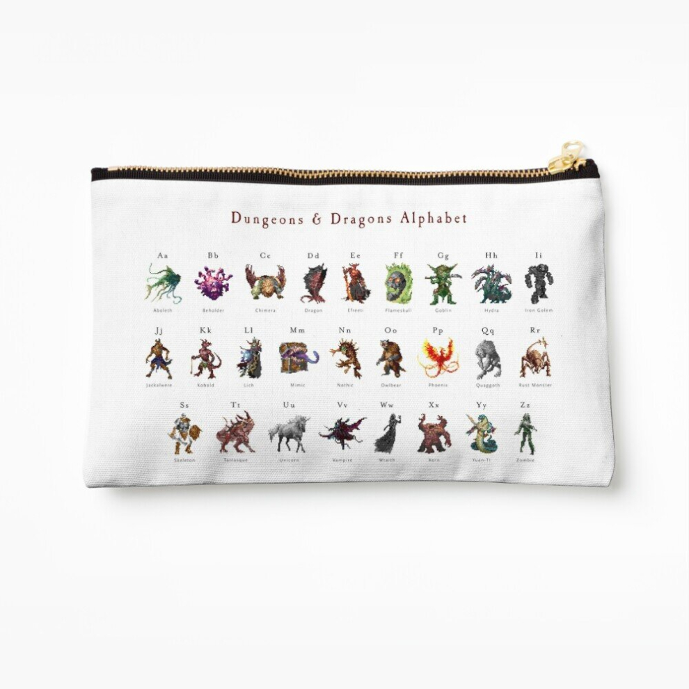 Whibos Makeup Bag Monster Alphabet Cosmetic Organizer Tyvek Paper Bags Zipper Pouch