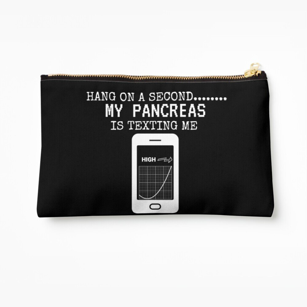 Whibos Makeup Bag Hang On A Second My Pancreas Is Texting Me....... Cosmetic Organizer Tyvek Paper Bags Zipper Pouch