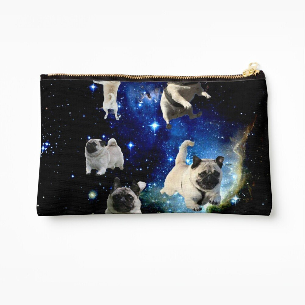Whibos Makeup Bag Space Pugs Cosmetic Organizer Tyvek Paper Bags Zipper Pouch