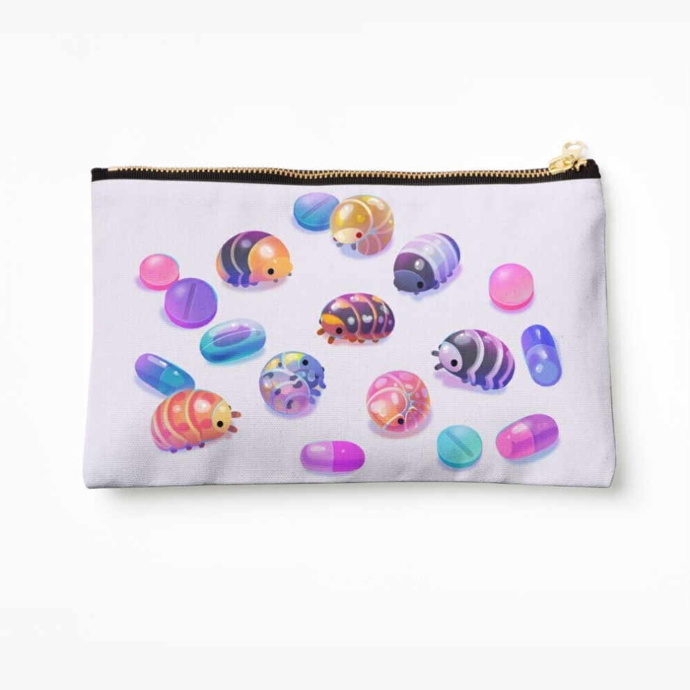 Whibos Makeup Bag Pill Bugs Cosmetic Organizer Tyvek Paper Bags Zipper Pouch