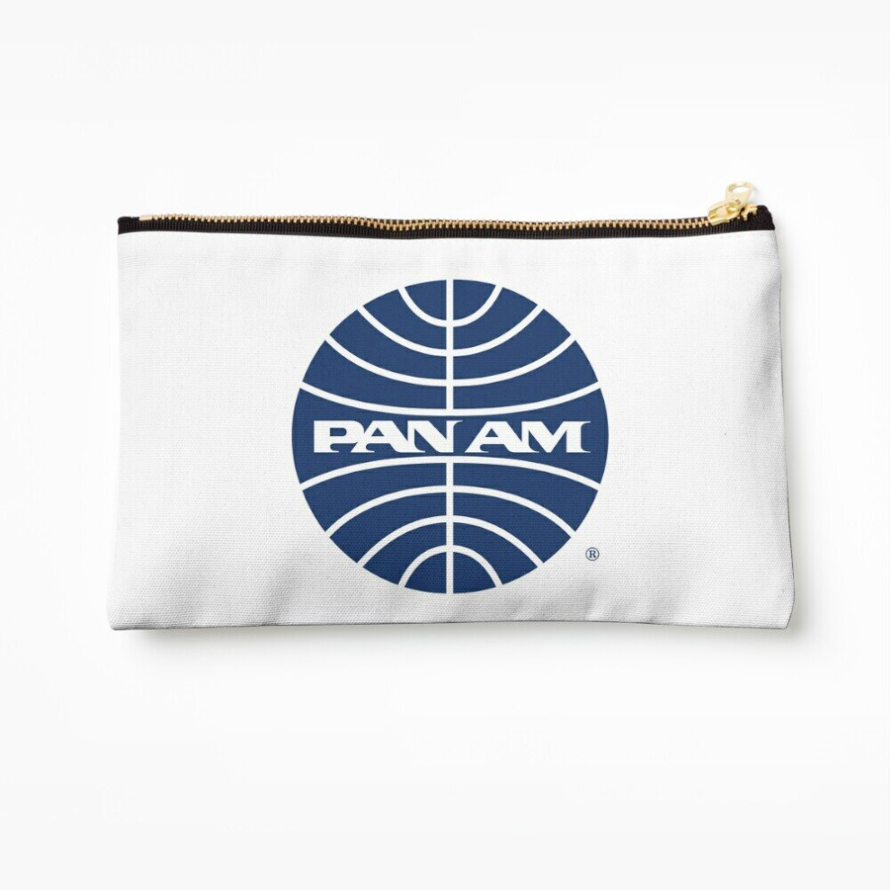 Whibos Makeup Bag Pan Am Mid 1950S Globe Inverted Cosmetic Organizer Tyvek Paper Bags Zipper Pouch