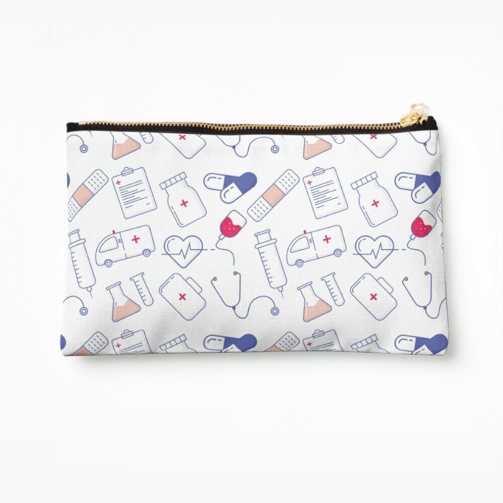 Whibos Makeup Bag Medical Pattern - Gift For Healthcare Worker Nhs Cosmetic Organizer Tyvek Paper Bags Zipper Pouch