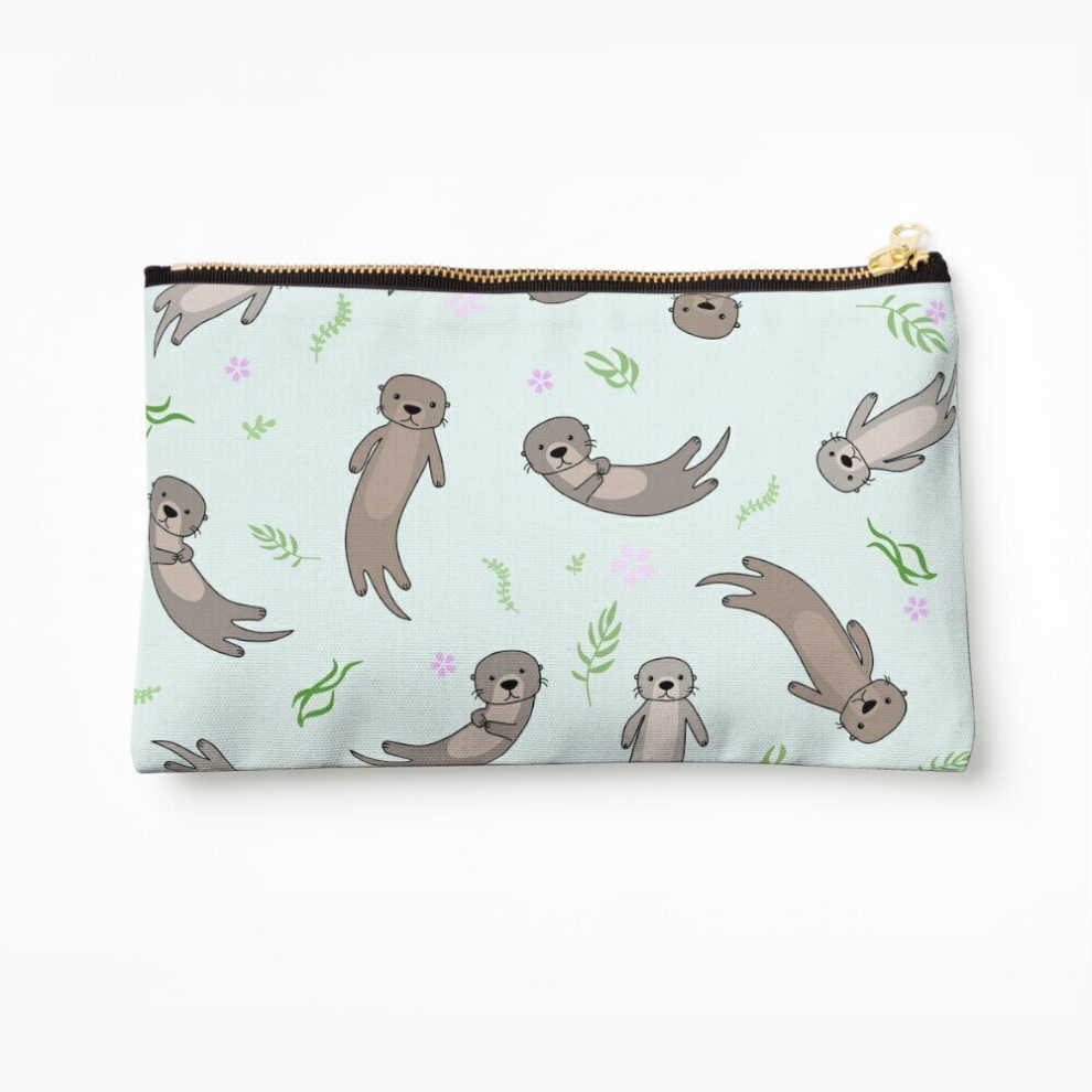 Whibos Makeup Bag Cute Kawaii Otter Cosmetic Organizer Tyvek Paper Bags Zipper Pouch