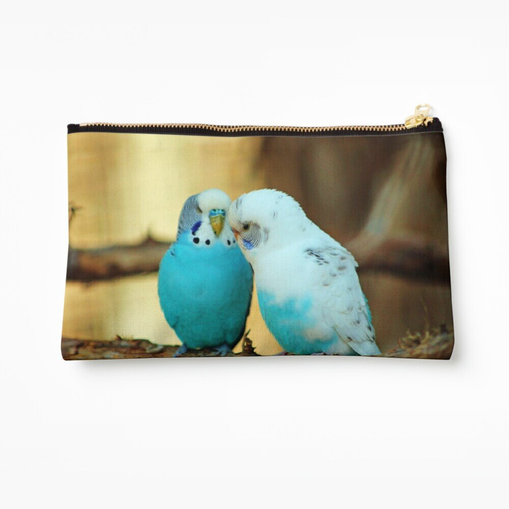 Whibos Makeup Bag Lovely Pair Of Budgies Cosmetic Organizer Tyvek Paper Bags Zipper Pouch