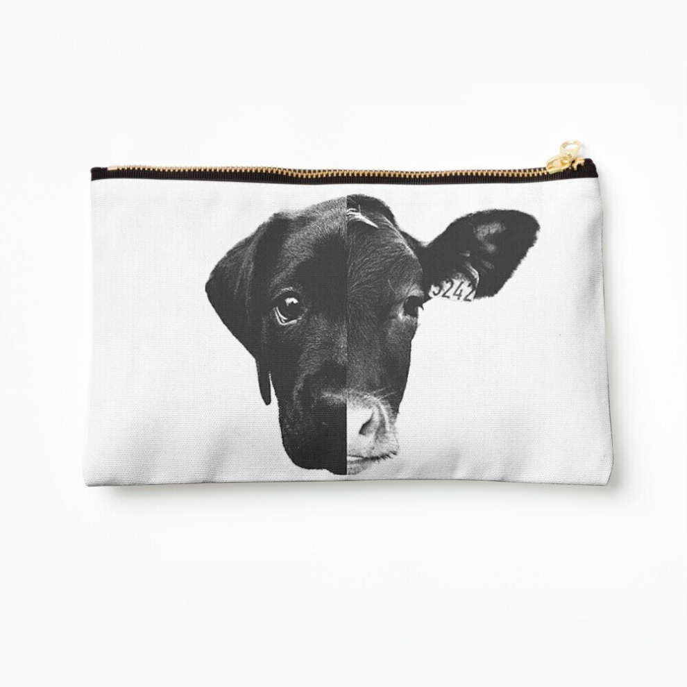 Whibos Black/White Makeup Bag Animal Equality - ( White) Cosmetic Organizer Tyvek Paper Bags Zipper Pouch