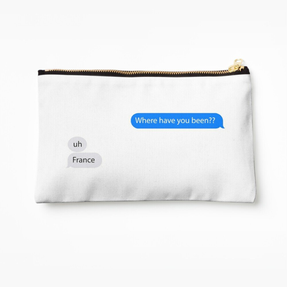Whibos Makeup Bag Where Have You Been, France Cosmetic Organizer Tyvek Paper Bags Zipper Pouch