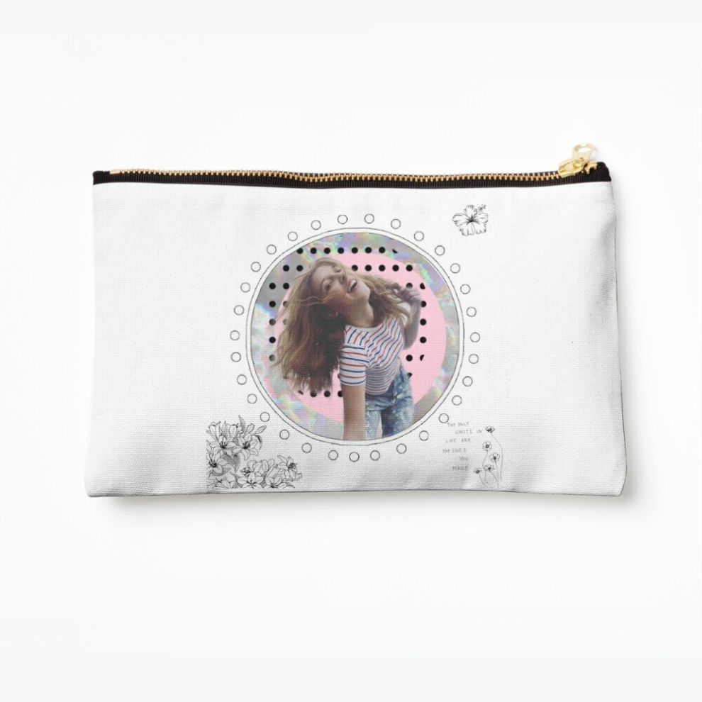 Whibos Brown Makeup Bag Millie Bobby Cosmetic Organizer Tyvek Paper Bags Zipper Pouch