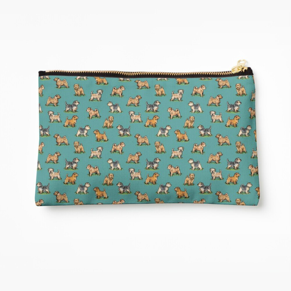 Whibos Makeup Bag Norfolk Terriers Cosmetic Organizer Tyvek Paper Bags Zipper Pouch
