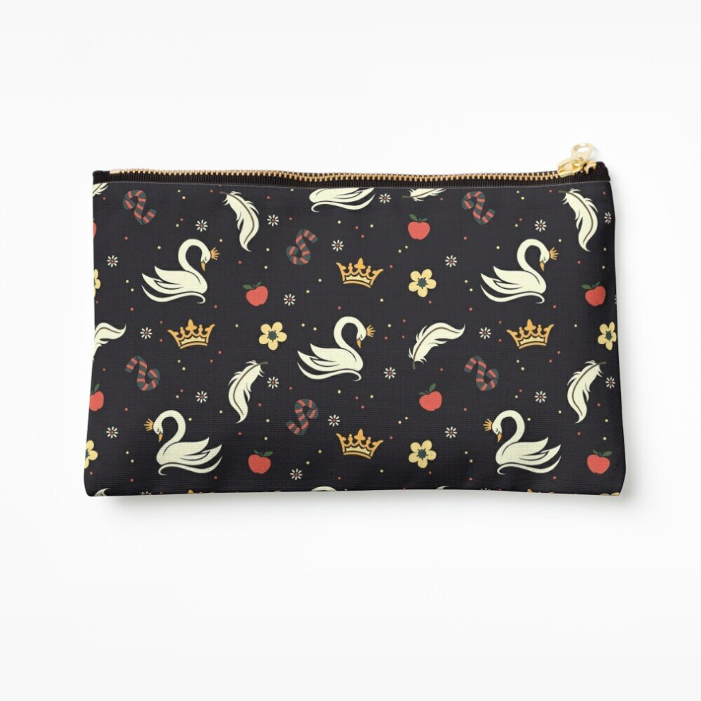 Whibos Dark Makeup Bag Swan Queen - Cosmetic Organizer Tyvek Paper Bags Zipper Pouch