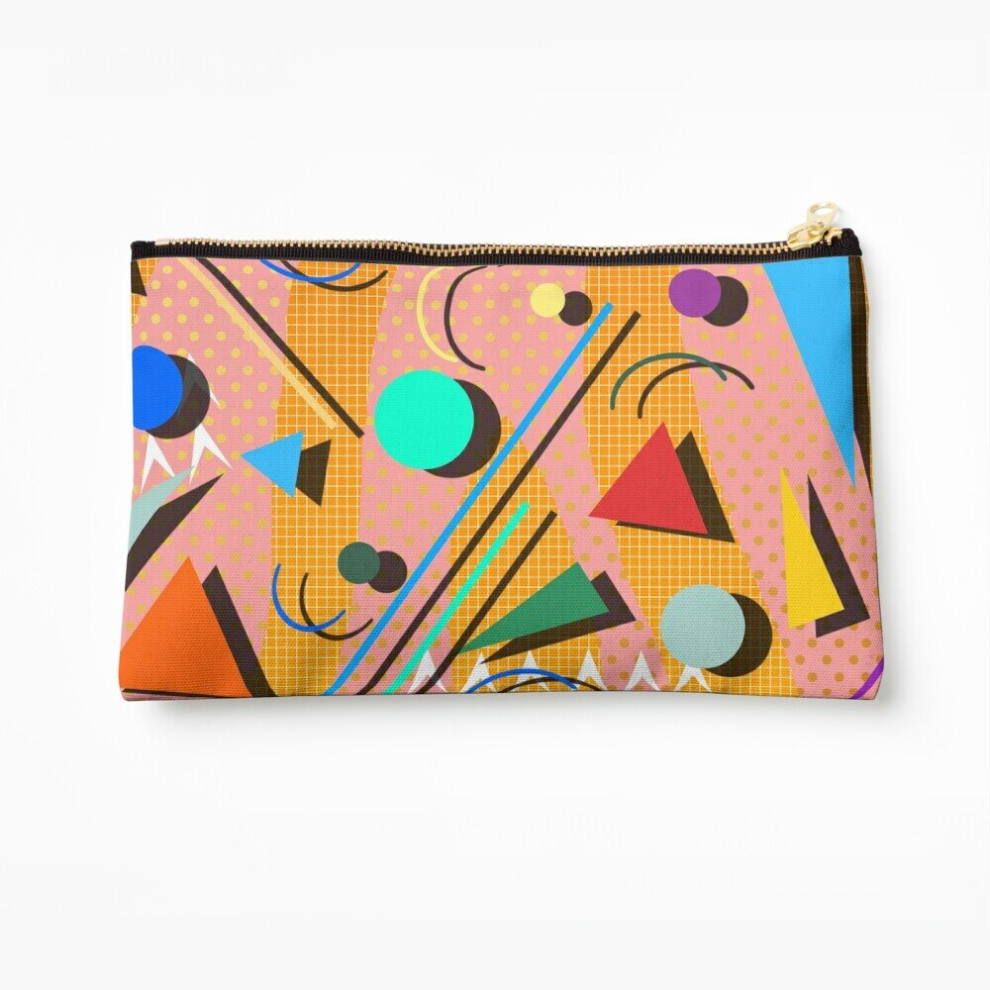 Whibos Makeup Bag 80S Pop Retro Pattern Cosmetic Organizer Tyvek Paper Bags Zipper Pouch