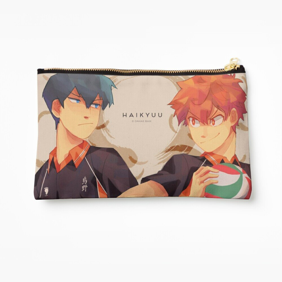 Whibos Makeup Bag Haikyuu! Cosmetic Organizer Tyvek Paper Bags Zipper Pouch