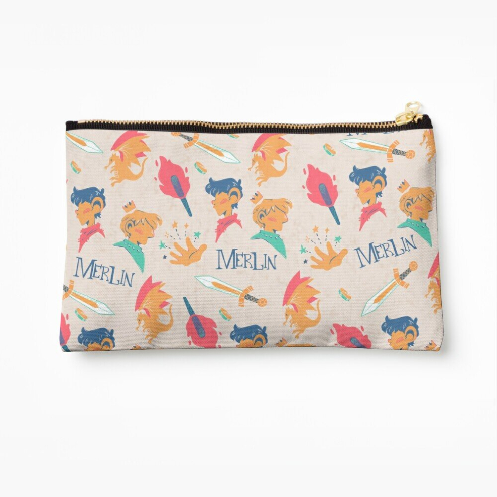 Whibos Makeup Bag Merlin Pattern Cosmetic Organizer Tyvek Paper Bags Zipper Pouch