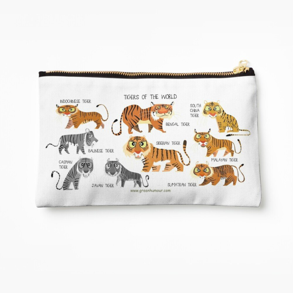 Whibos Makeup Bag Tigers Of The World Cosmetic Organizer Tyvek Paper Bags Zipper Pouch