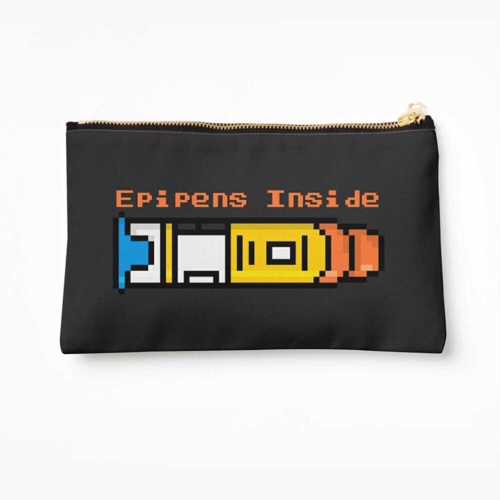 Whibos Makeup Bag Epipens Inside Food Allergy Awareness 2.0 Cosmetic Organizer Tyvek Paper Bags Zipper Pouch