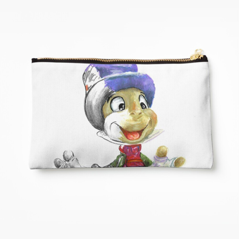 Whibos Makeup Bag Charcoal And Oil - Jiminy Cricket Cosmetic Organizer Tyvek Paper Bags Zipper Pouch
