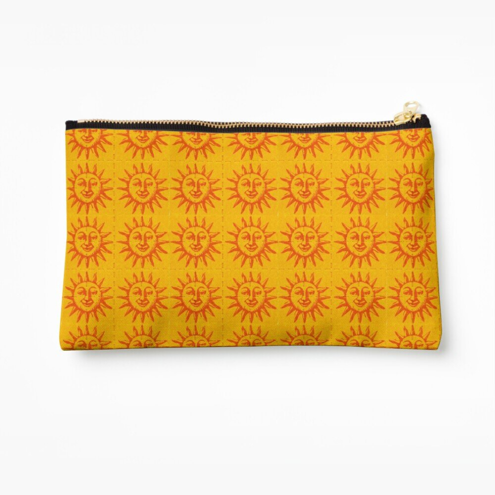 Whibos Orange Makeup Bag Sunshine Cosmetic Organizer Tyvek Paper Bags Zipper Pouch