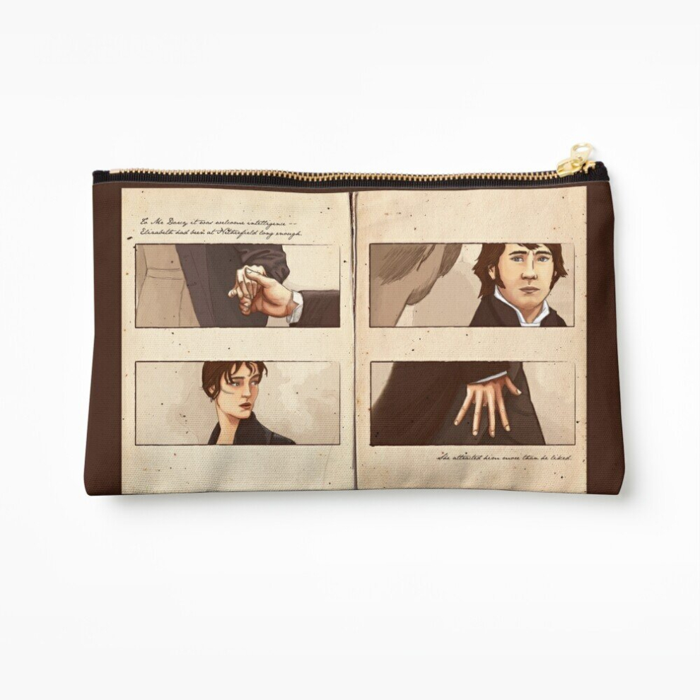 Whibos Makeup Bag Pride And Prejudice - Hands Cosmetic Organizer Tyvek Paper Bags Zipper Pouch