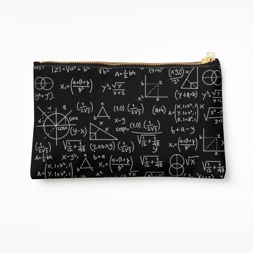 Whibos Makeup Bag Math Formulas Blackboard School Geek Cosmetic Organizer Tyvek Paper Bags Zipper Pouch