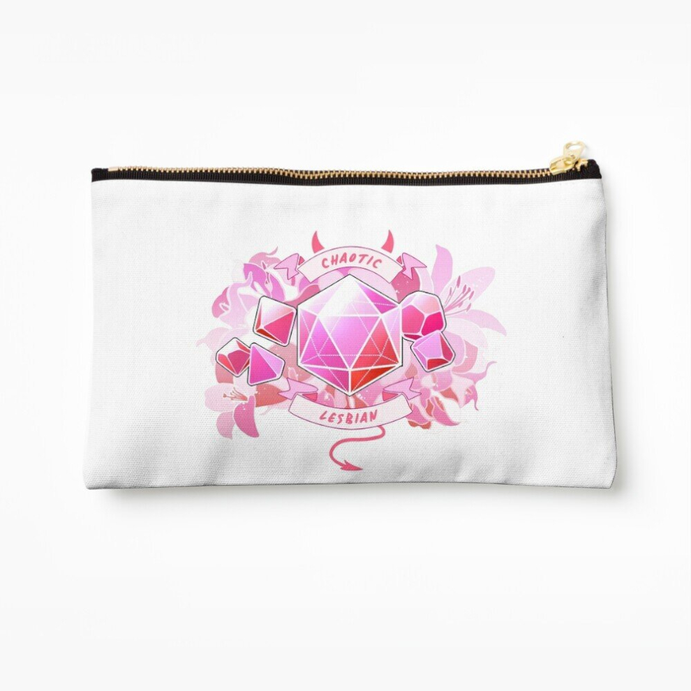 Whibos Makeup Bag Lgbt Rpg - Chaotic Lesbian Cosmetic Organizer Tyvek Paper Bags Zipper Pouch