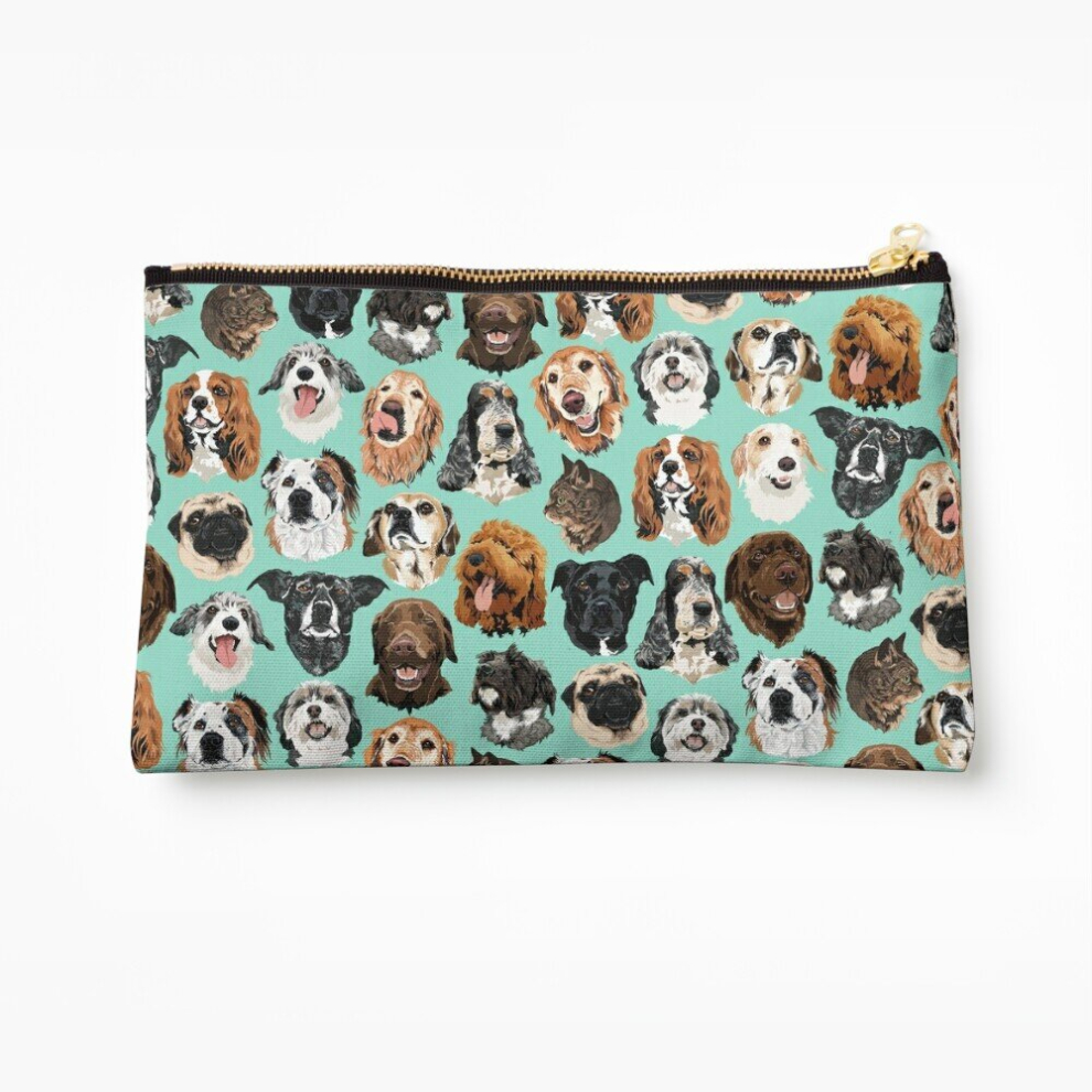 Whibos Makeup Bag All The Doggos Play N Paws Cosmetic Organizer Tyvek Paper Bags Zipper Pouch