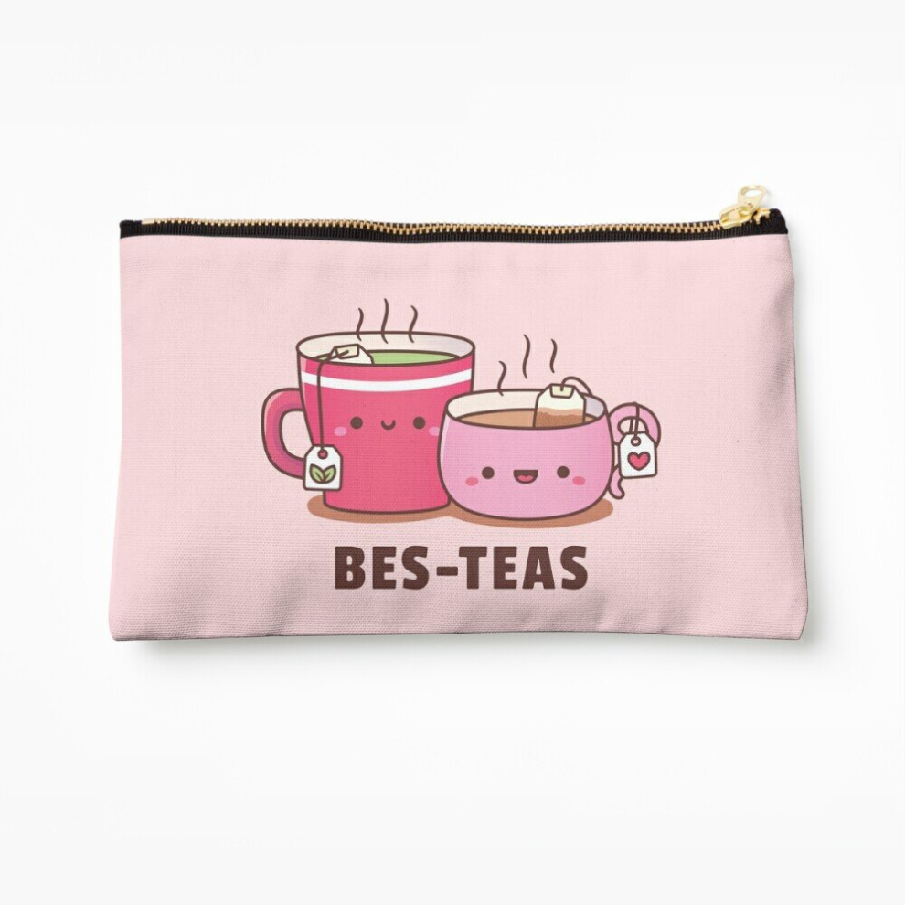 Whibos Makeup Bag Cute Teacups Bes Teas Besties Cosmetic Organizer Tyvek Paper Bags Zipper Pouch