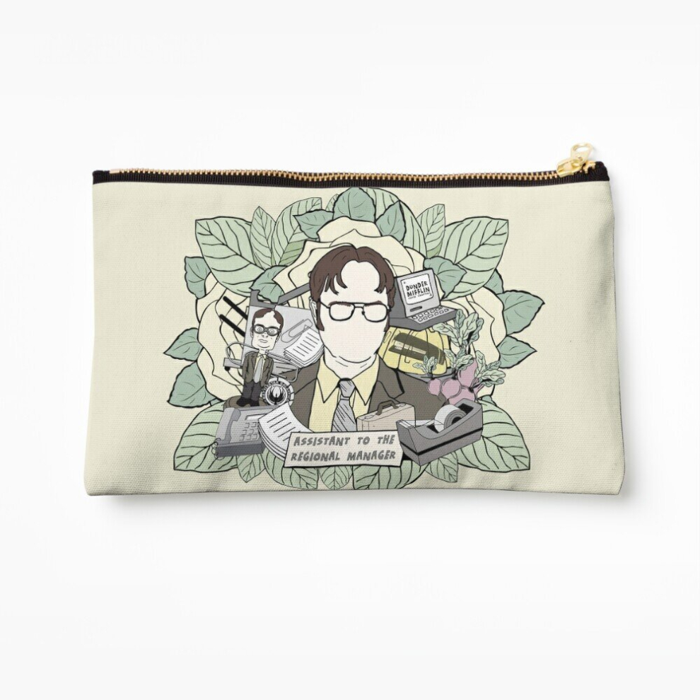 Whibos Makeup Bag Dwight Schrute Cosmetic Organizer Tyvek Paper Bags Zipper Pouch